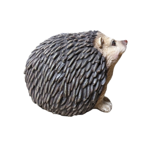Hedgehog Lovers 2pc Gift Set Figurine Statue Decal Gift Present Porcupine Decor - Picture 5 of 8